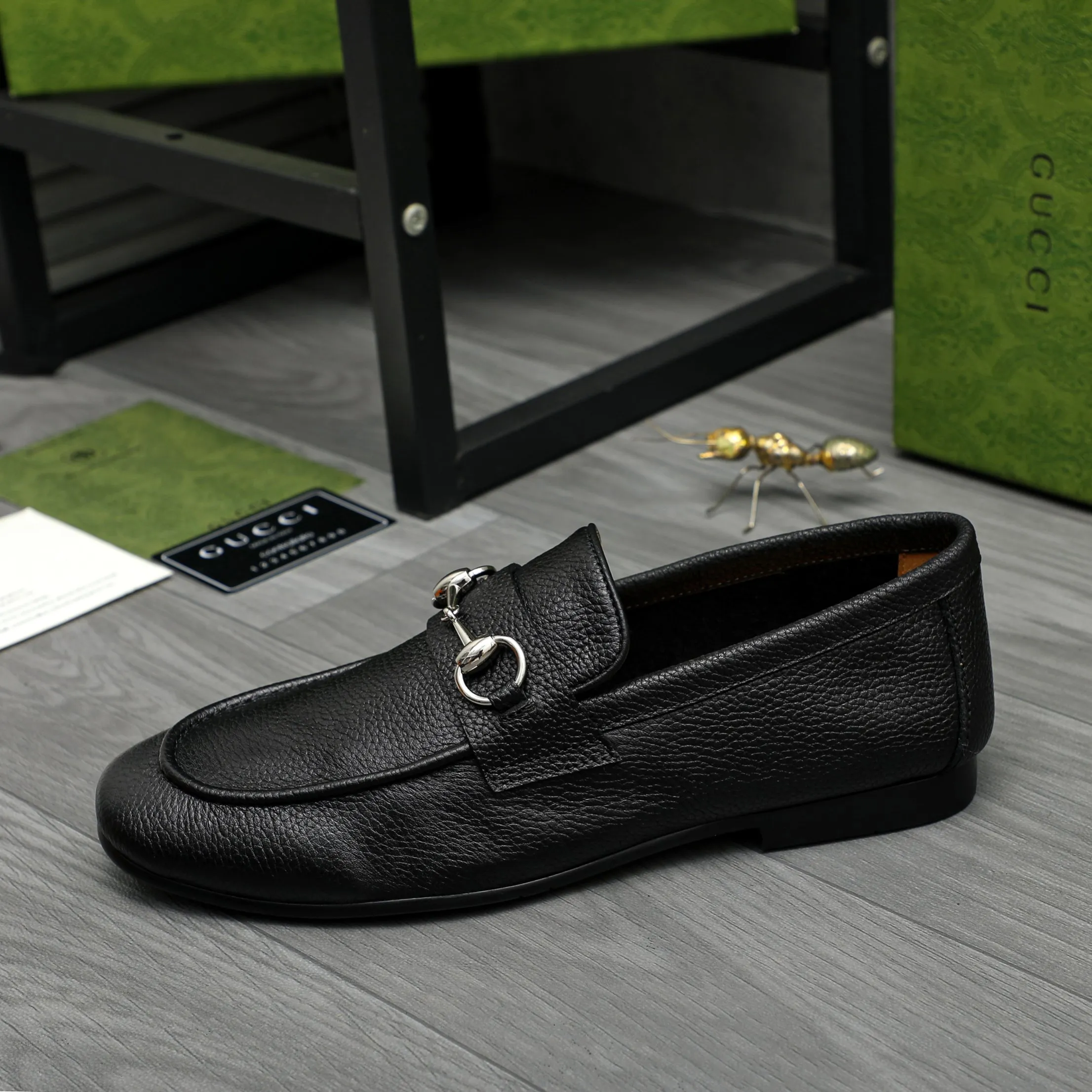 Men's shoes 💰500 Product trademark: GUCCI "Gucci" business slip-on leather shoes Regular size: 38-44 (37.45.46 custom-made, non-refundable) Product materials: Selected pebbled cowhide upper, cowhide insole, original outsole